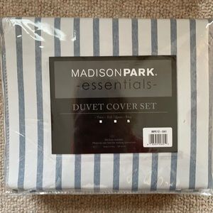 Blue stripe duvet cover